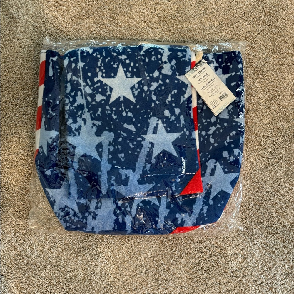 Sand and Sea Tote and Towel Set Flying Flag